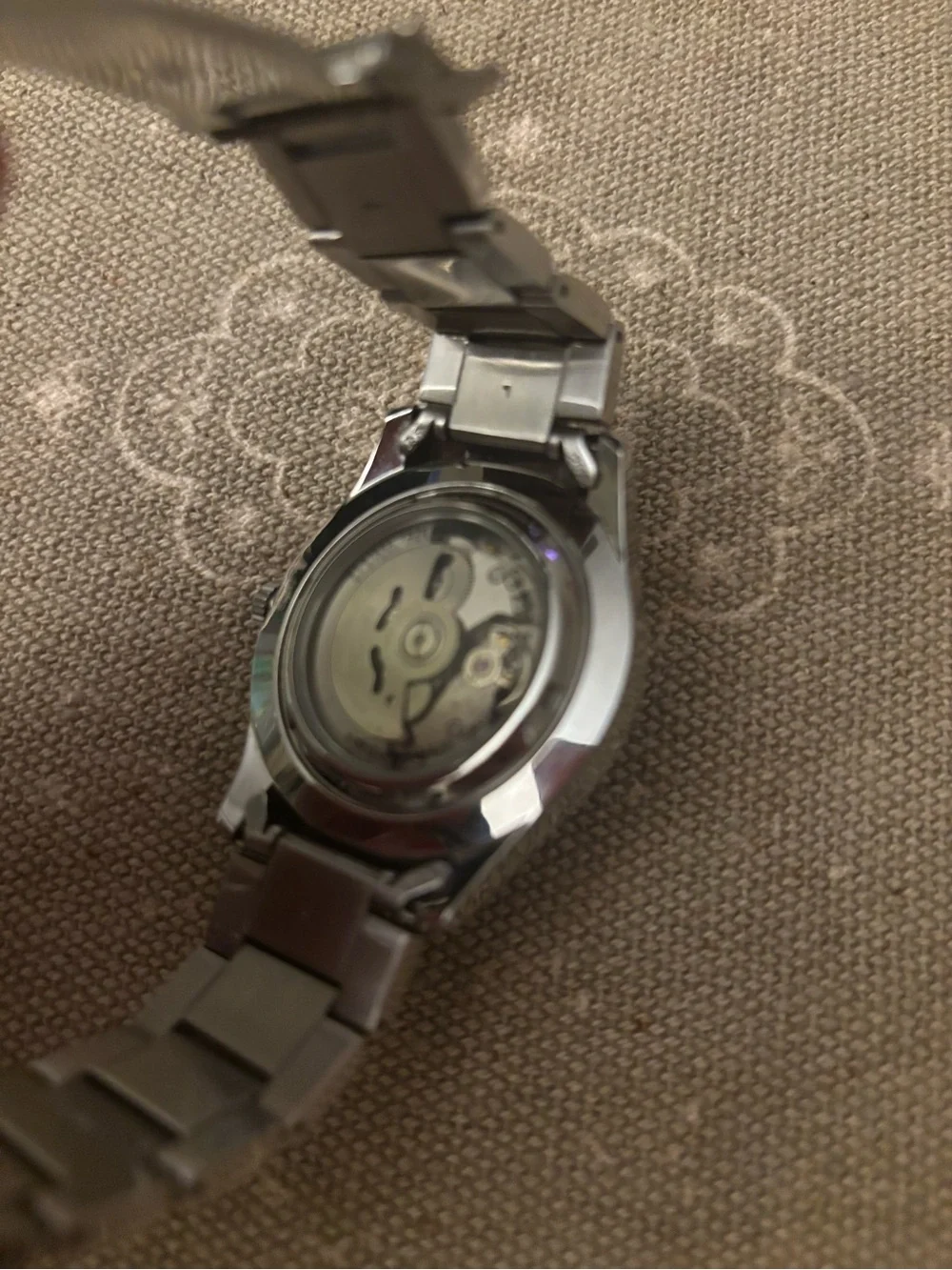 Seiko Stainless Steel Field Watch - Black Dial with White Markers